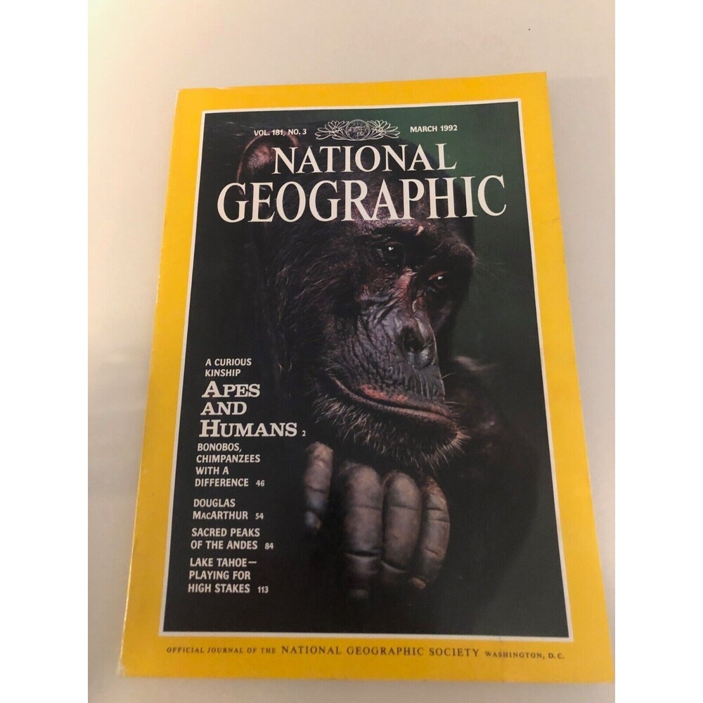 NATIONAL GEOGRAPHIC MAGAZINE MARCH 1992 GREAT CONDITION birthday anniversary